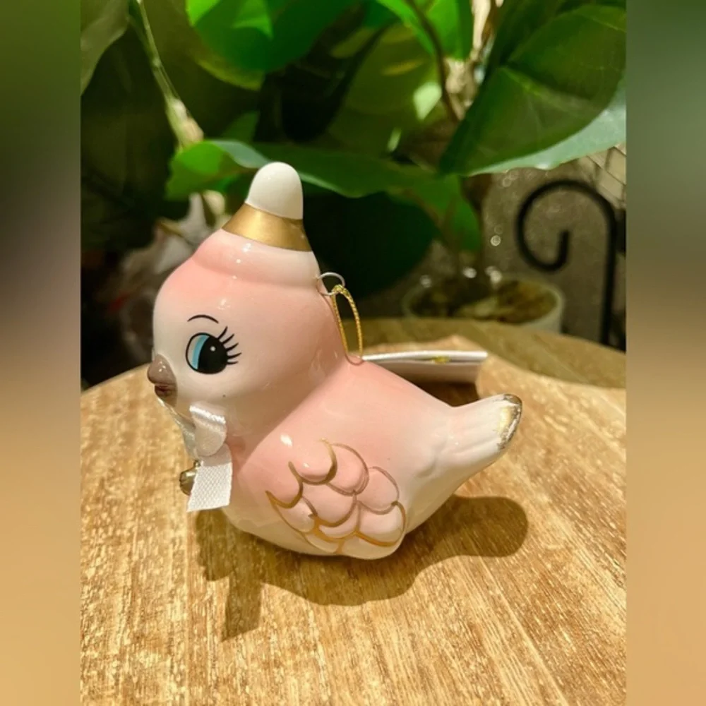 Target Wondershop Retro Baby Pink Bird Christmas Ornament